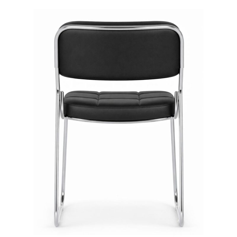 Cadeira Interlocutor Estofada Denver - Cor Preto - 30405