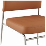 Cadeira Interlocutor Estofada RIVER - Cor CARAMELO - 48108