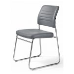 Cadeira Interlocutor Estofada RIVER - Cor CINZA - 48107