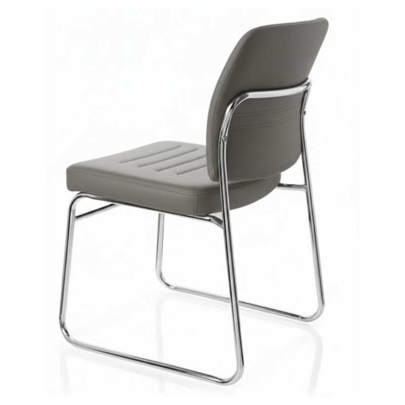 Cadeira Interlocutor Estofada RIVER - Cor CINZA - 48107