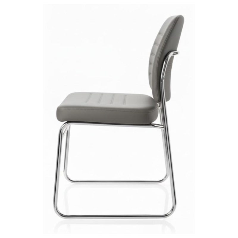 Cadeira Interlocutor Estofada RIVER - Cor CINZA - 48107