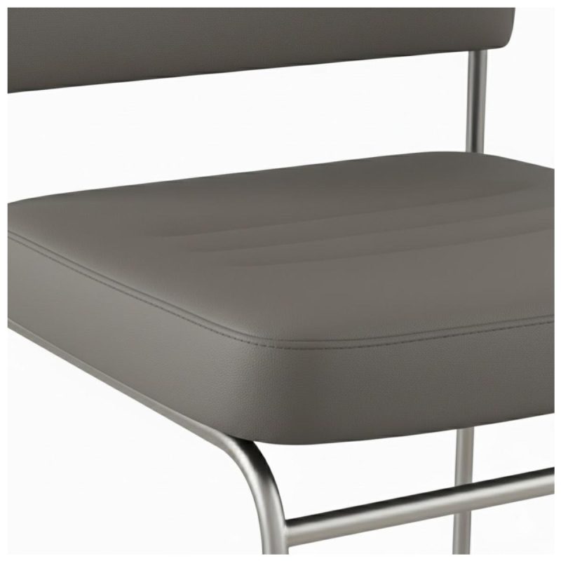 Cadeira Interlocutor Estofada RIVER - Cor CINZA - 48107