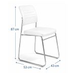 Cadeira Interlocutor Estofada RIVER - Cor BRANCA - 48106