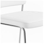 Cadeira Interlocutor Estofada RIVER - Cor BRANCA - 48106