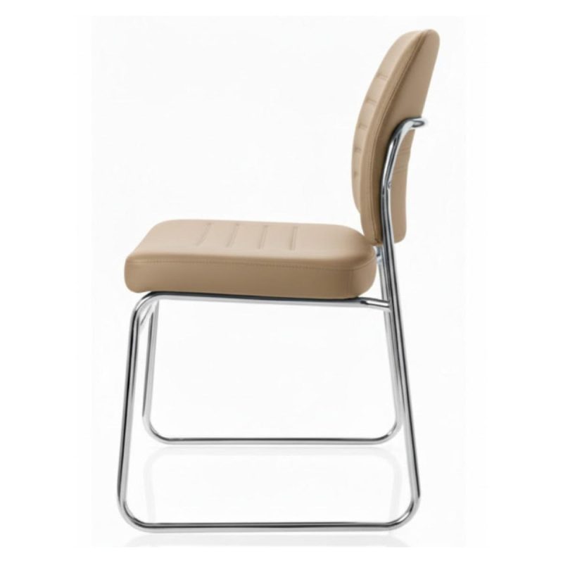 Cadeira Interlocutor Estofada RIVER - Cor FENDI - 48105