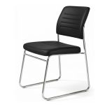 Cadeira Interlocutor Estofada RIVER - Cor Preto 48004