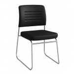 Cadeira Interlocutor Estofada RIVER - Cor Preto 48004