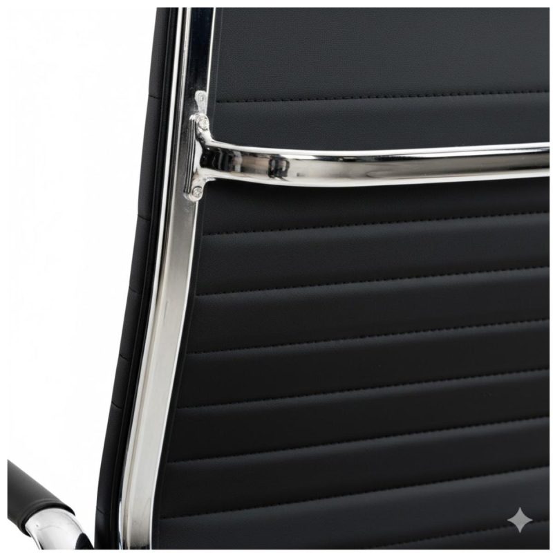 Cadeiras Escritório Poltrona de Escritório Presidente Esteirinha Charles Eames - Cor Preta - 32997