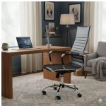 Cadeiras Escritório Poltrona de Escritório Presidente Esteirinha Charles Eames - Cor Preta - 32997