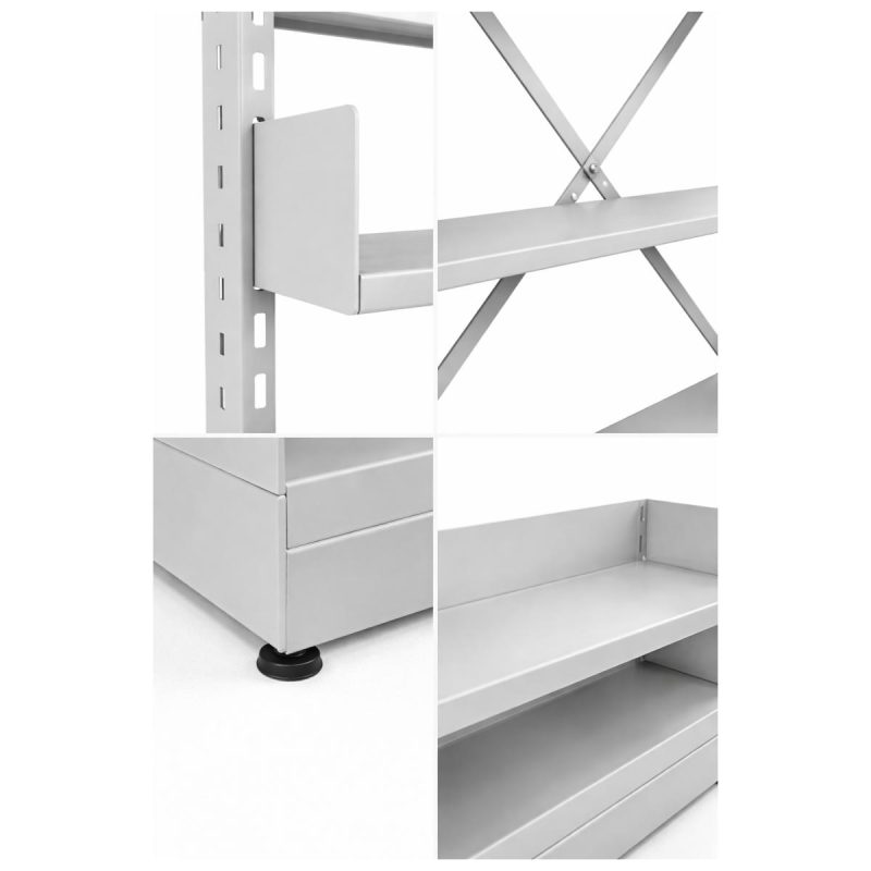 Móveis de Aço Estante Biblioteca de CENTRO com 10 Bandejas - 2,00x0,92x0,58m - 13123