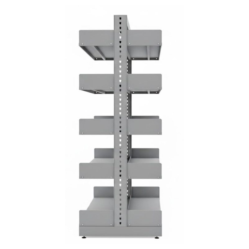 Móveis de Aço Estante Biblioteca de CENTRO com 10 Bandejas - 2,00x0,92x0,58m - 13123