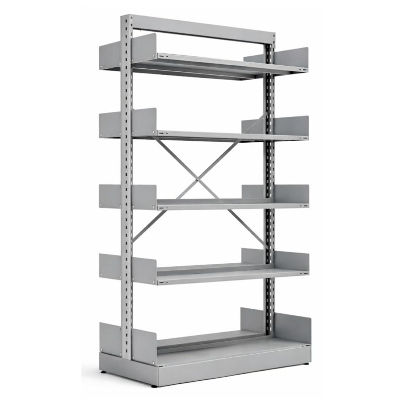 Móveis de Aço Estante Biblioteca de CENTRO com 10 Bandejas - 2,00x0,92x0,58m - 13123