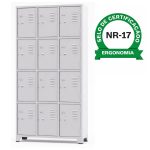 Armário Roupeiro de Aço c/ 12 Portas Pequenas - 1,96x0,93x0,36m - 10907
