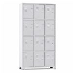 Armário Roupeiro de Aço c/ 12 Portas Pequenas - 1,96x0,93x0,36m - 10907