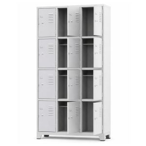 Sem categoria Armário Roupeiro de Aço c/ 12 Portas Pequenas - 1,96x0,93x0,36m - 10907