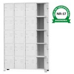 Armário Roupeiro de Aço c/ 20 Portas Pequenas - 1,96x1,23x0,36m - 10909