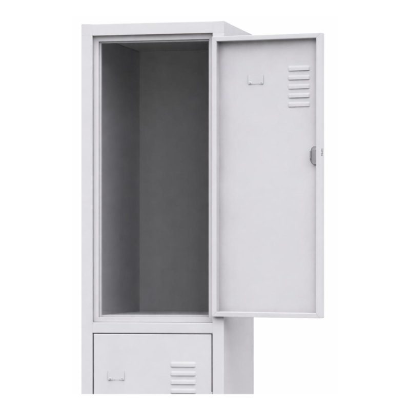 Armário Roupeiro de Aço c/ 02 Portas Grandes - 1,96x0,33x0,35m - 10901