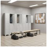 Armário Roupeiro de Aço c/ 02 Portas Grandes - 1,96x0,33x0,35m - 10901