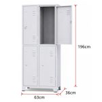 Armário Roupeiro de Aço c/ 04 Portas Grandes - 1,96x0,63x0,36m - 10902