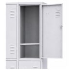 Armário Roupeiro de Aço c/ 04 Portas Grandes c/ divisória - 1,96x0,63x0,36m - 10992