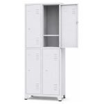 Armário Roupeiro de Aço c/ 04 Portas Grandes c/ divisória - 1,96x0,63x0,36m - 10992