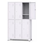Armário Roupeiro de Aço c/ 06 Portas Grandes com Divisória  - 1,96x0,93x0,36m - 10993