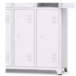 Armário Roupeiro de Aço c/ 06 Portas Grandes com Divisória  - 1,96x0,93x0,36m - 10993