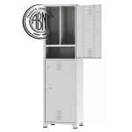 Armário Roupeiro de Aço Insalubre c/ 02 Portas - 1,96x0,50x0,41m - 10921