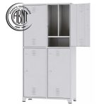 Armário Roupeiro de Aço Insalubre c/ 04 Portas - 1,96x1,00x0,41m - 10922