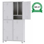 Armário Roupeiro de Aço Insalubre c/ 04 Portas - 1,96x1,00x0,41m - 10922