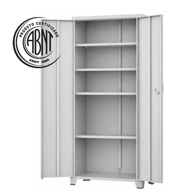 Armário de Aço Multiuso PA-80 - 1,94x0,80x0,40m - Cinza - 17321