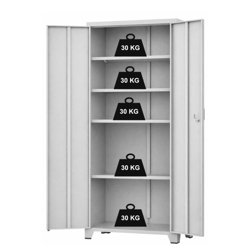 Armário de Aço Multiuso PA-120 - 1,94x1,20x0,40m - Cinza - 17323