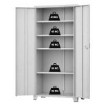 Armário de Aço Multiuso PA-90 - Chapa Pesada - 1,94x0,90x0,40m - Cinza - 17324