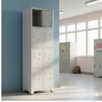 Armário Roupeiro de Aço c/ 08 Portas Pequenas - 1,96x0,63x0,35m - 10906