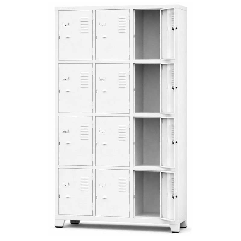 Armário Roupeiro de Aço c/ 12 Portas Pequenas - 1,96x0,93x0,36m - 10907