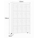 Armário Roupeiro de Aço c/ 20 Portas Pequenas - 1,96x1,23x0,36m - 10909