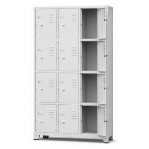 Armário Roupeiro de Aço c/ 12 Portas Pequenas - 1,96x0,93x0,36m - 10907