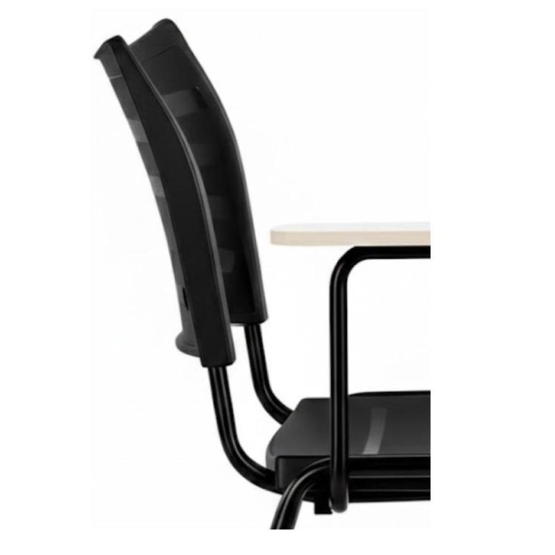 Cadeira Universitária Plástica Prancheta MDF - COR PRETO - MRPLAST - 34014