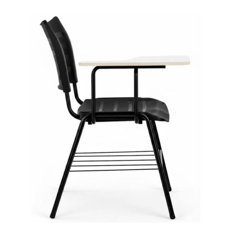 Cadeira Universitária Plástica Prancheta MDF - COR PRETO - MRPLAST - 34014