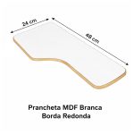 Cadeira Universitária Plástica Prancheta MDF - COR AZUL - MRPLAST - 34013