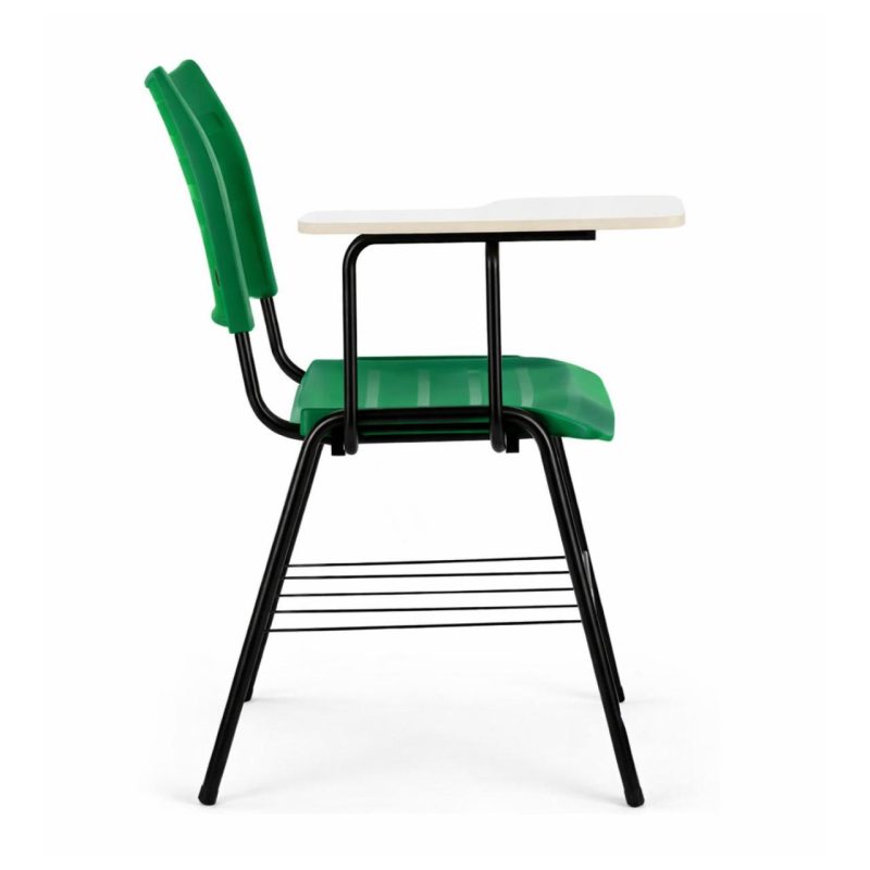 Cadeira Universitária Plástica Prancheta MDF - COR VERDE - MRPLAST - 34012