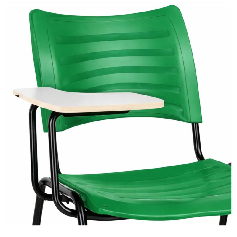 Cadeira Universitária Plástica Prancheta MDF - COR VERDE - MRPLAST - 34012