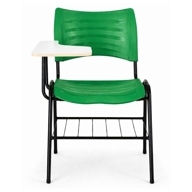 Cadeira Universitária Plástica Prancheta MDF - COR VERDE - MRPLAST - 34012