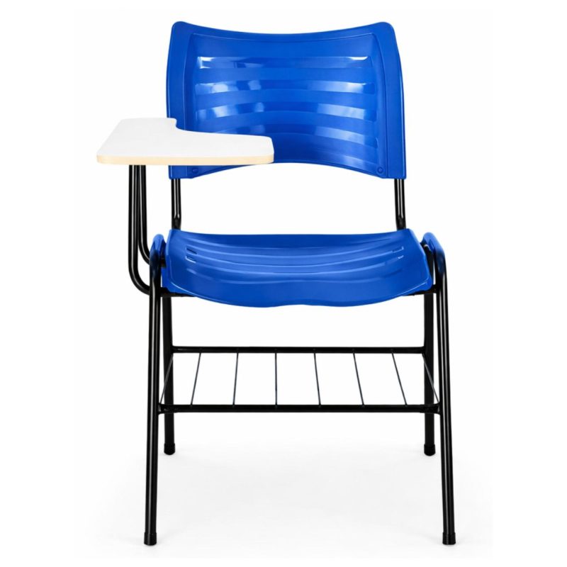 Cadeira Universitária Plástica Prancheta MDF - COR AZUL - MRPLAST - 34013