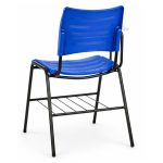 Cadeira Universitária Plástica Prancheta MDF - COR AZUL - MRPLAST - 34013