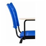 Cadeira Universitária Plástica Prancheta MDF - COR AZUL - MRPLAST - 34013