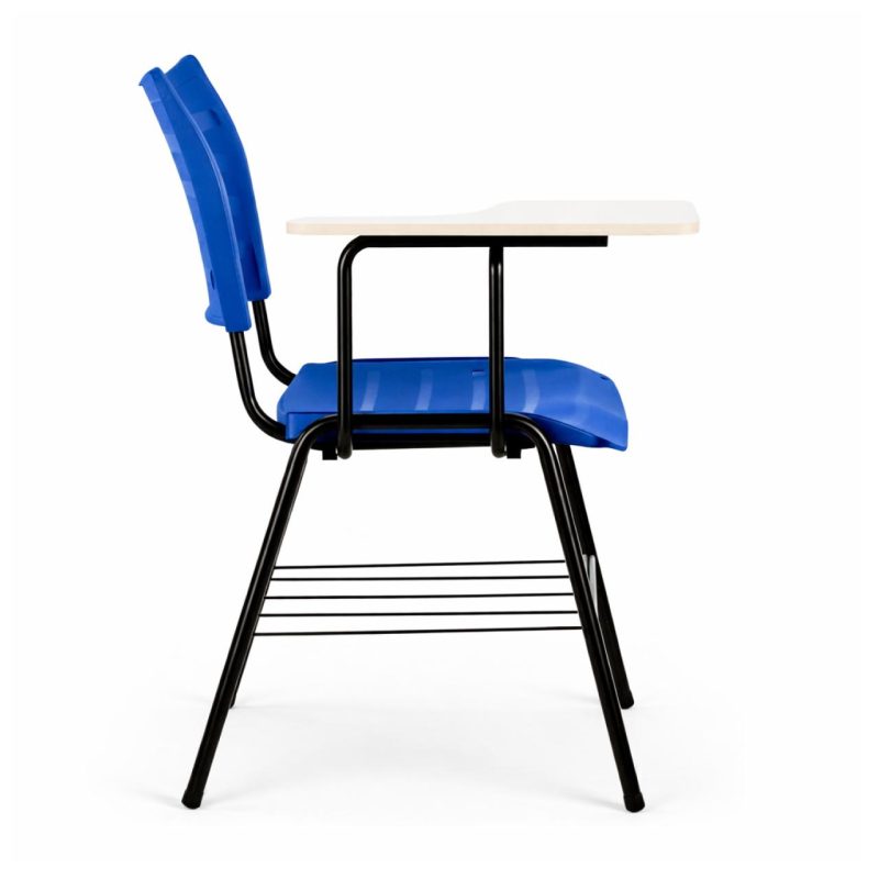 Cadeira Universitária Plástica Prancheta MDF - COR AZUL - MRPLAST - 34013