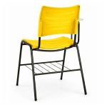 Cadeira Universitária Plástica Prancheta MDF - COR AMARELO - MRPLAST - 34010
