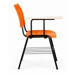 Cadeira Universitária Plástica Prancheta MDF - COR LARANJA - MRPLAST - 34009