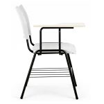 Cadeira Universitária Plástica Prancheta MDF - COR BRANCO - MRPLAST - 34030